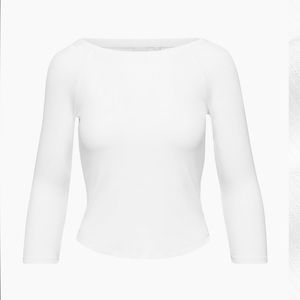 NWT Aritzia Sunday Best Bambi Boat Neck 3/4 Sleeve Shirt Size Small